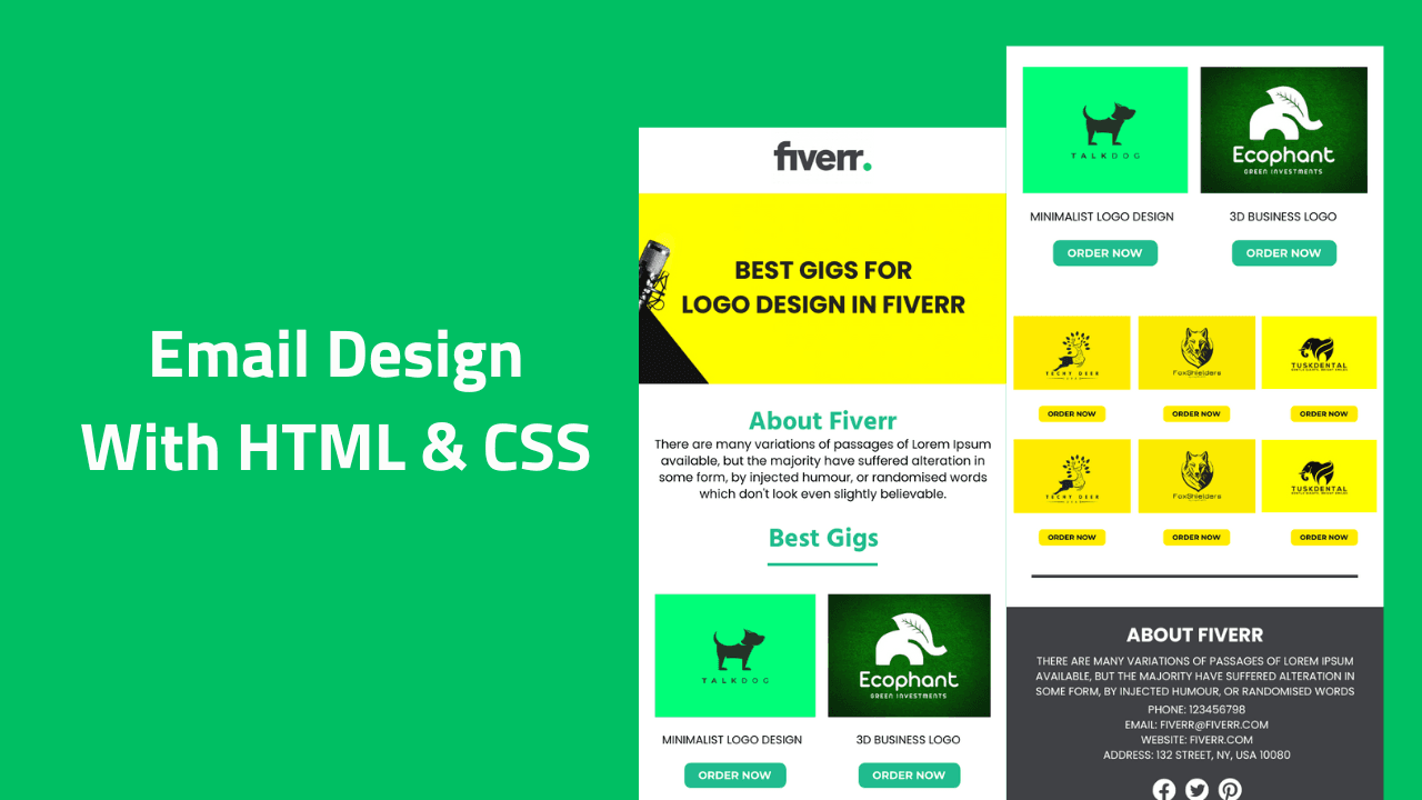 Email Design With HTML & CSS